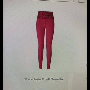 Lululemon Wunder Under 19” cropped leggings
